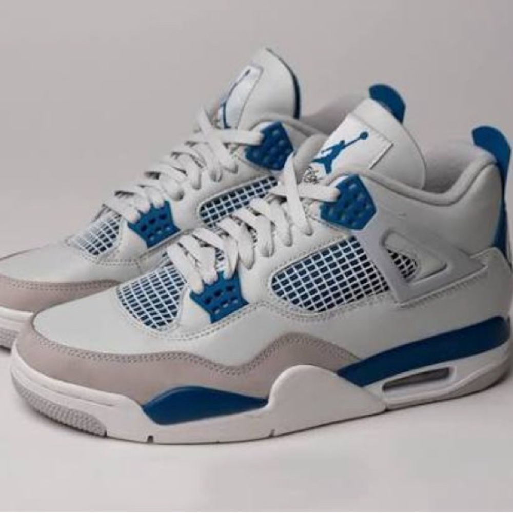 Jordan Kids White Blue Gray Sneakers